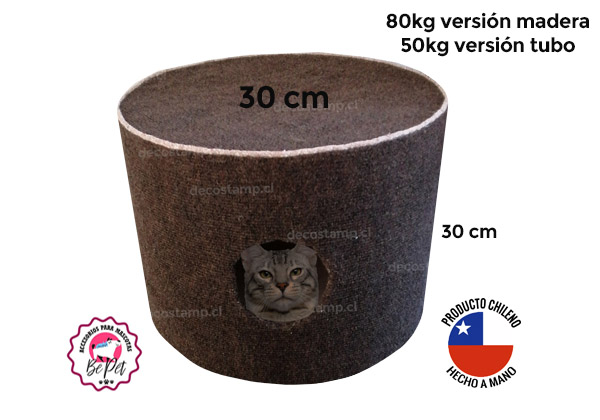 Rascador Gato Costado Pouf con asineto
