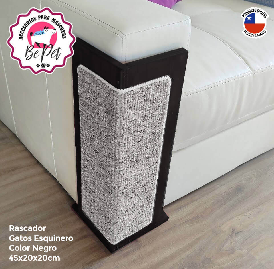 Rascador Gato Alfombra para Sofá y Camas negro