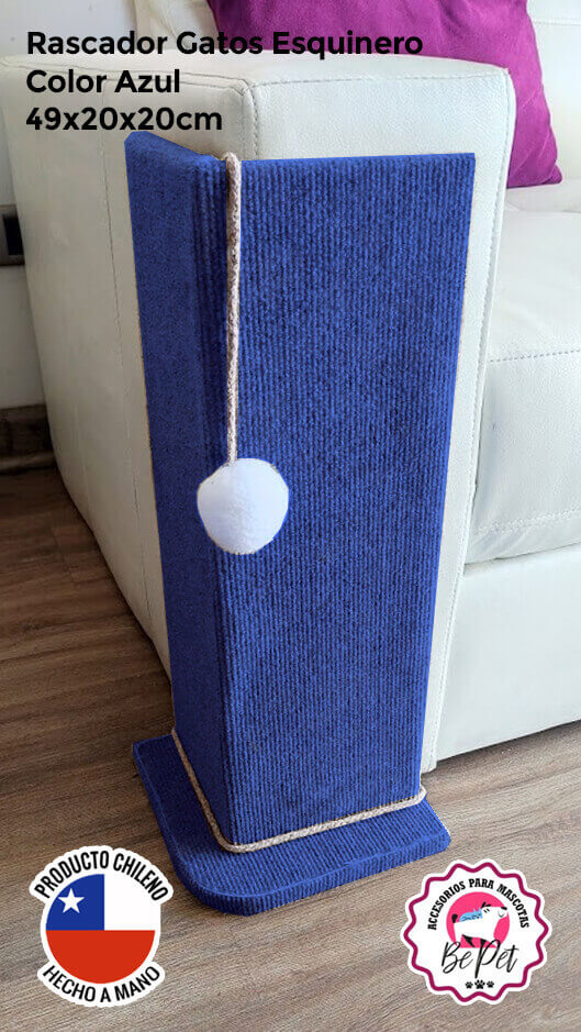 Rascador Gato Pompón azul